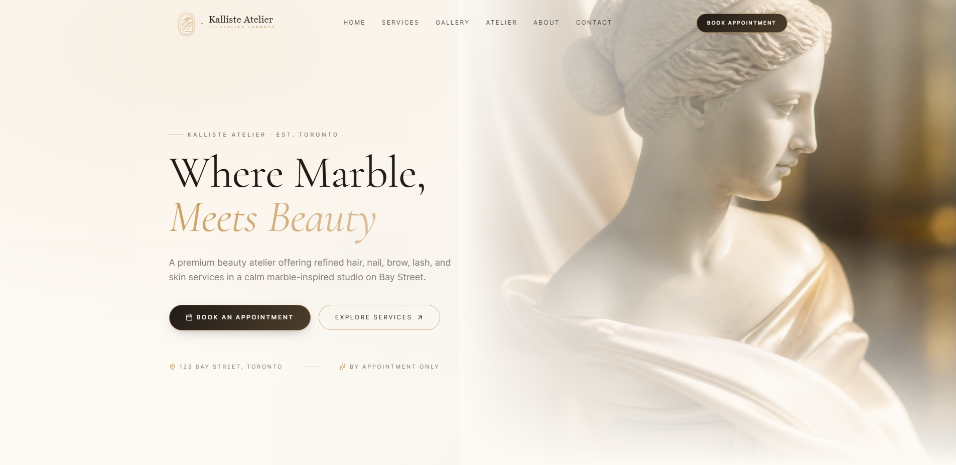 Kalliste Nulla website preview