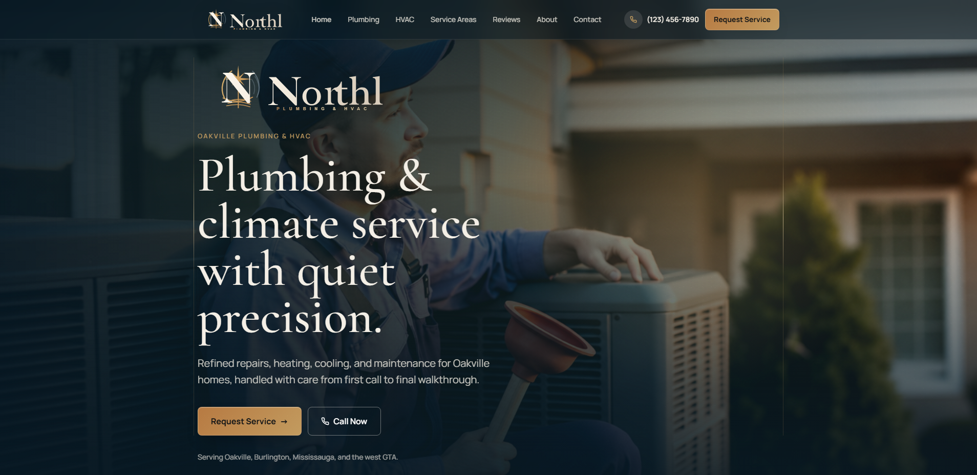 Northline Plumbing & HVAC website preview